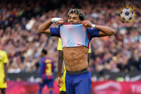 لامين يامال يحتفل بهاتريك تاريخي في مباراة برشلونة وفياريال بالدوري الإسباني