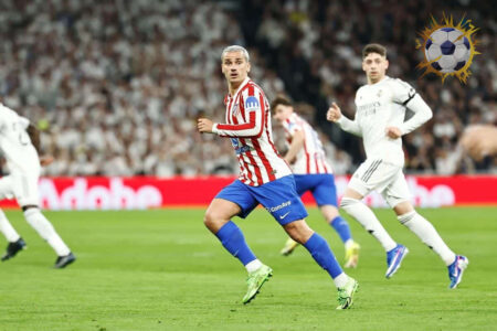 أنطوان غريزمان بقميص أتلتيكو مدريد قبل انتقاله إلى أورلاندو سيتي في الدوري الأمريكي