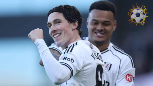 احتفال لاعبي فولهام بالأهداف في مرمى بيرنلي بالدوري الإنجليزي