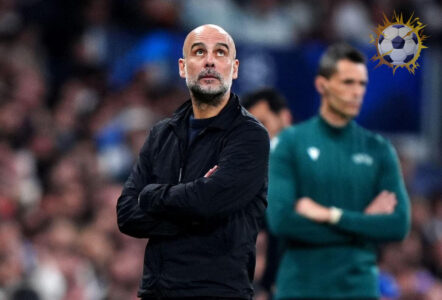 بيب غوارديولا يوجه تعليماته خلال مباراة مانشستر سيتي وريال مدريد في دوري أبطال أوروبا